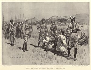 Con los aliados en China, el uso de la coleta